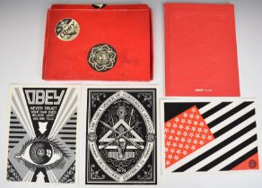 Shepard Fairey (b 1970) RARE ‘Arkitip No0051’ Obey book in sleeve box, 3 signed prints, 1st Ed, 2...