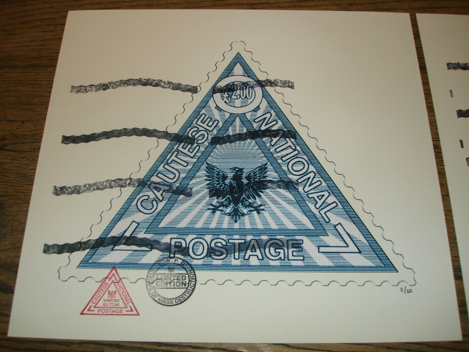 James Cauty (1956 - ) CNPD £2, £3 and £4 Triangle Stamps - Set of 3 Pop Editions COA (2005) - Image 4 of 13