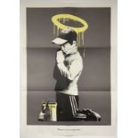 Banksy (b 1974-)'Forgive Us Our Trespassing', Original double-sided poster and Don't Panic pack 2...