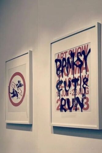 Banksy (b.1974) 2 Posters Cut & Run and Rat Run Rat From '25 Years Card labour’ Exhibition GOMA... - Image 7 of 7