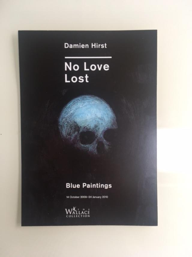 Damian Hurst (b 1965) ‘No Love Lost’ Large 2 side Exhibition Card from ‘Blue Paintings’, 2009