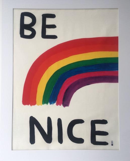 David Shrigley OBE (b 1968) ‘Be Nice’ Screen Print on Linen Edition, 2021 - Bild 5 aus 6