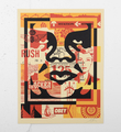 Shepard Fairey(b 1970)Rare Complete Andre Face Collage Tryptich, Signed 2016, Obey Giant. Street... - Image 15 of 22