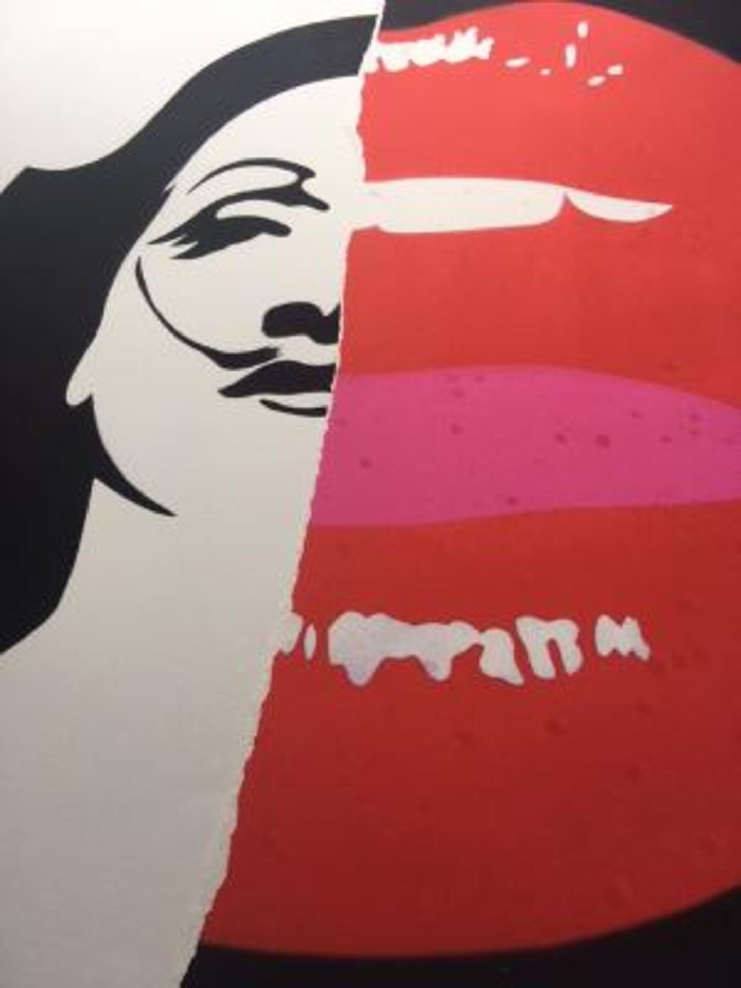 Pure Evil (British 1968-) Marlenes Lips De-constructed - Unique offset lithograph 2012 - Image 2 of 11