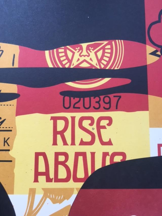 Shepard Fairey(b 1970)Rare Complete Andre Face Collage Tryptich, Signed 2016, Obey Giant. Street... - Image 12 of 22