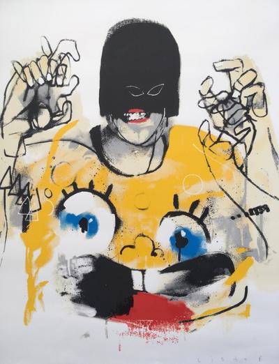 Anthony Lister (b.1980) Lister Self-portrait, Pictures On Walls (POW) 2012, Like Banksy