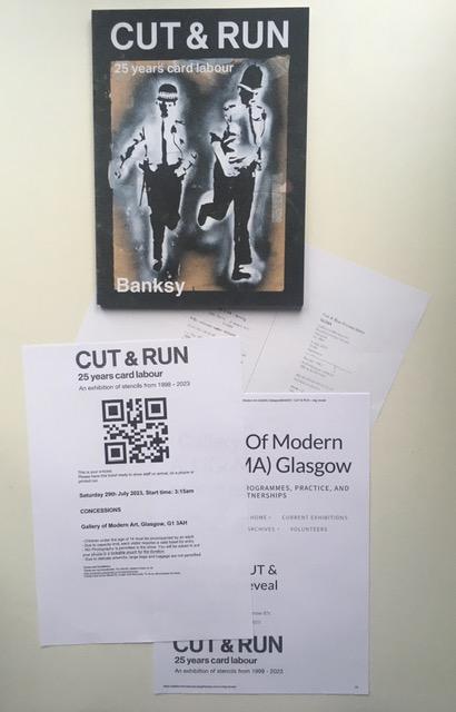 Banksy (b.1974) Authorised ‘CUT & RUN' Posters 2, Exhibition Book form Glasgow Exhibition, 2023