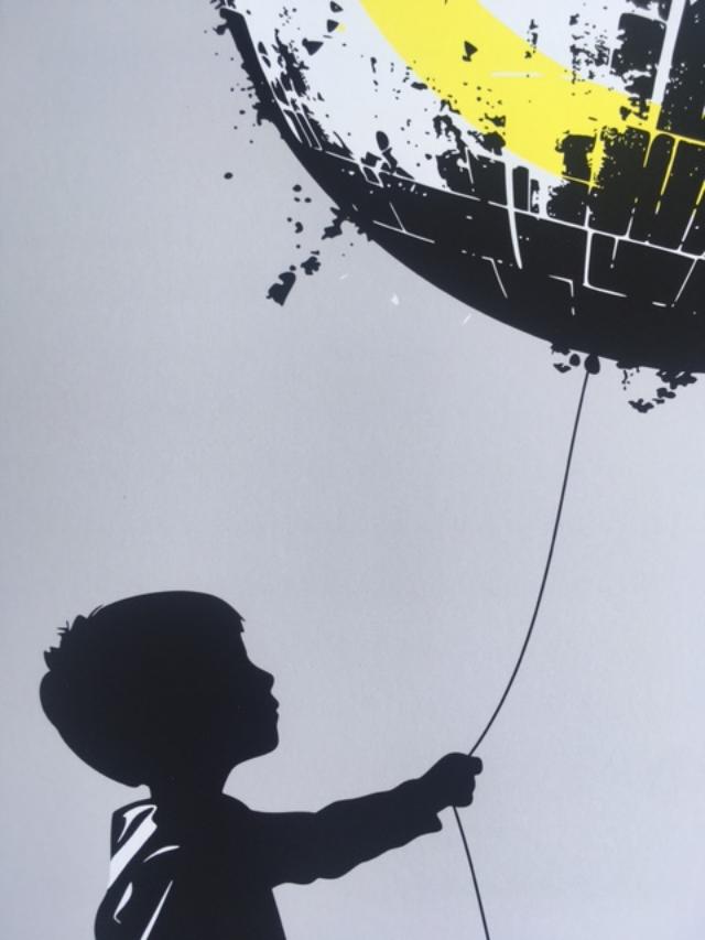 Chris Boyle (b 1972) 'Smile Star' In Yellow, Urban/Street Art Print, Printers Poof, COA, 2024 - Image 4 of 11