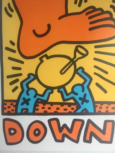 Keith Haring (1958-1990) Pop Shop, Crack Down, A Vintage Poster 1986 On Card. 43 x 56 cm. - Image 4 of 6