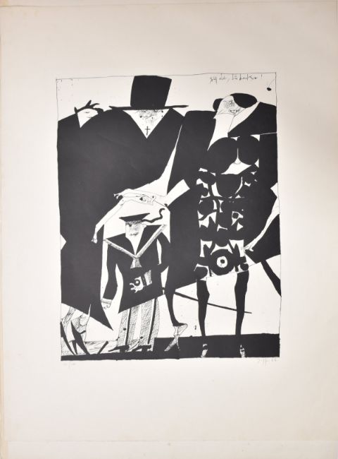 Horst Janssen (1929 -95) Large Screenprint DaDa Surrealist Original Radierung on Wove, Ltd ed, 19... - Image 8 of 8
