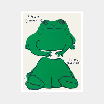David Shrigley OBE (b 1968) ‘Frog (Front Of), Frog (Back Of)’ Offset Lithograph, Edition, 2021