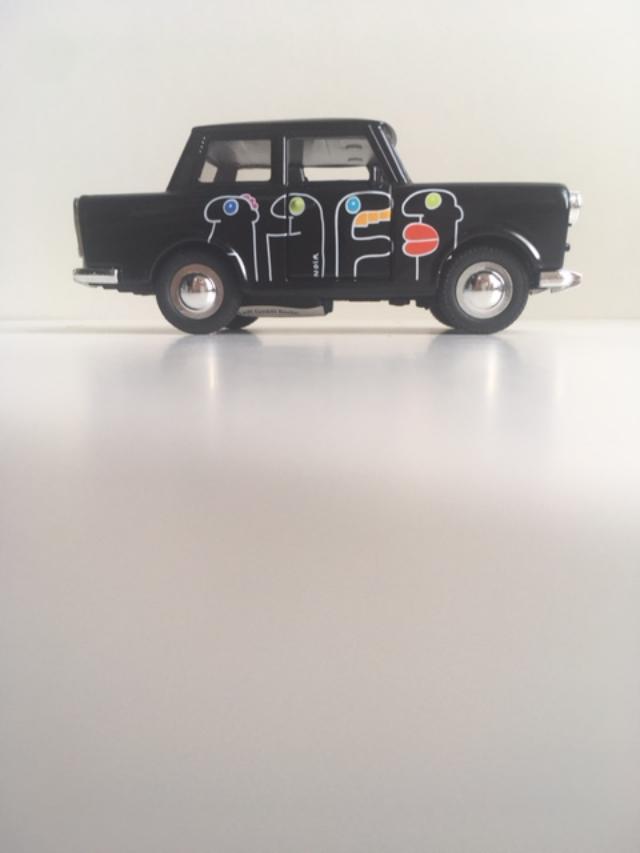 Thierry Noir (b.1958) Black ‘HEADS’ Berlin Trabant car in Colours BY THIERRY NOIR, 1994, Sold Out - Image 8 of 21