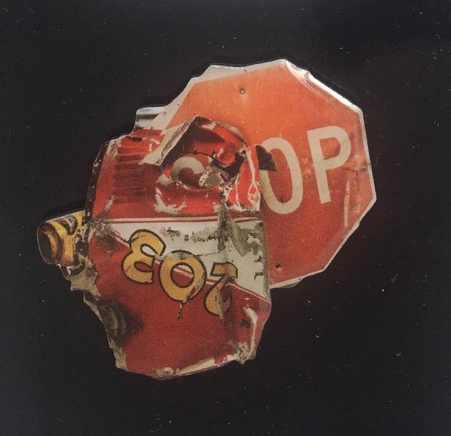 Robert Rauschenberg (b 1925 - 08) ‘Stop Side Early Winter Glut’ Enamel Badge, Discontinued, 1987 - Image 3 of 6