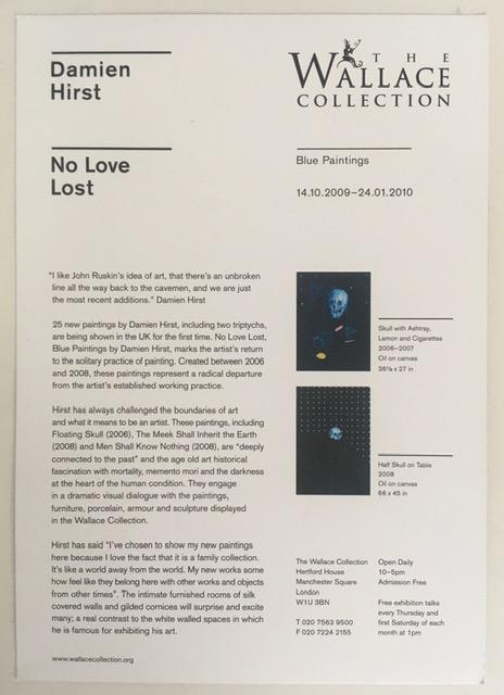 Damian Hurst (b 1965) ‘No Love Lost’ Large 2 side Exhibition Card from ‘Blue Paintings’, 2009 - Image 2 of 4