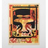 Shepard Fairey (b 1970)Andre Face Collage, Left Face, Signed 2020, Obey Giant. Street/Urban/Graff...