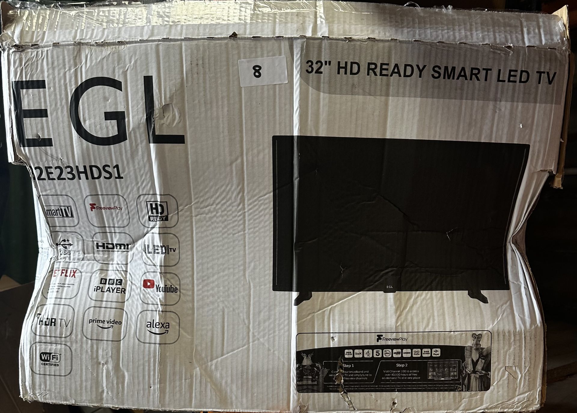 EGL 32"" Full HD Smart LED TV. RRP £200 - GRADE U