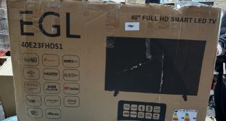 EGL 40"" Full HD Smart LED TV. RRP £200 - GRADE U