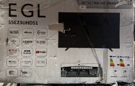 EGL 55"" Ultra HD Smart LED TV. RRP £400 - GRADE U