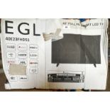 EGL 40"" Full HD Smart LED TV. RRP £200 - GRADE U