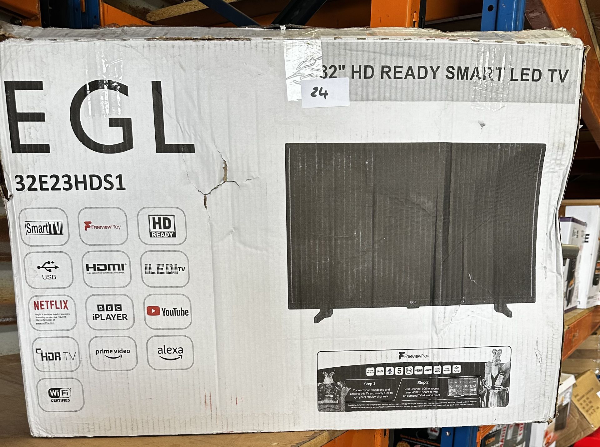 EGL 32"" Full HD Smart LED TV. RRP £200 - GRADE U