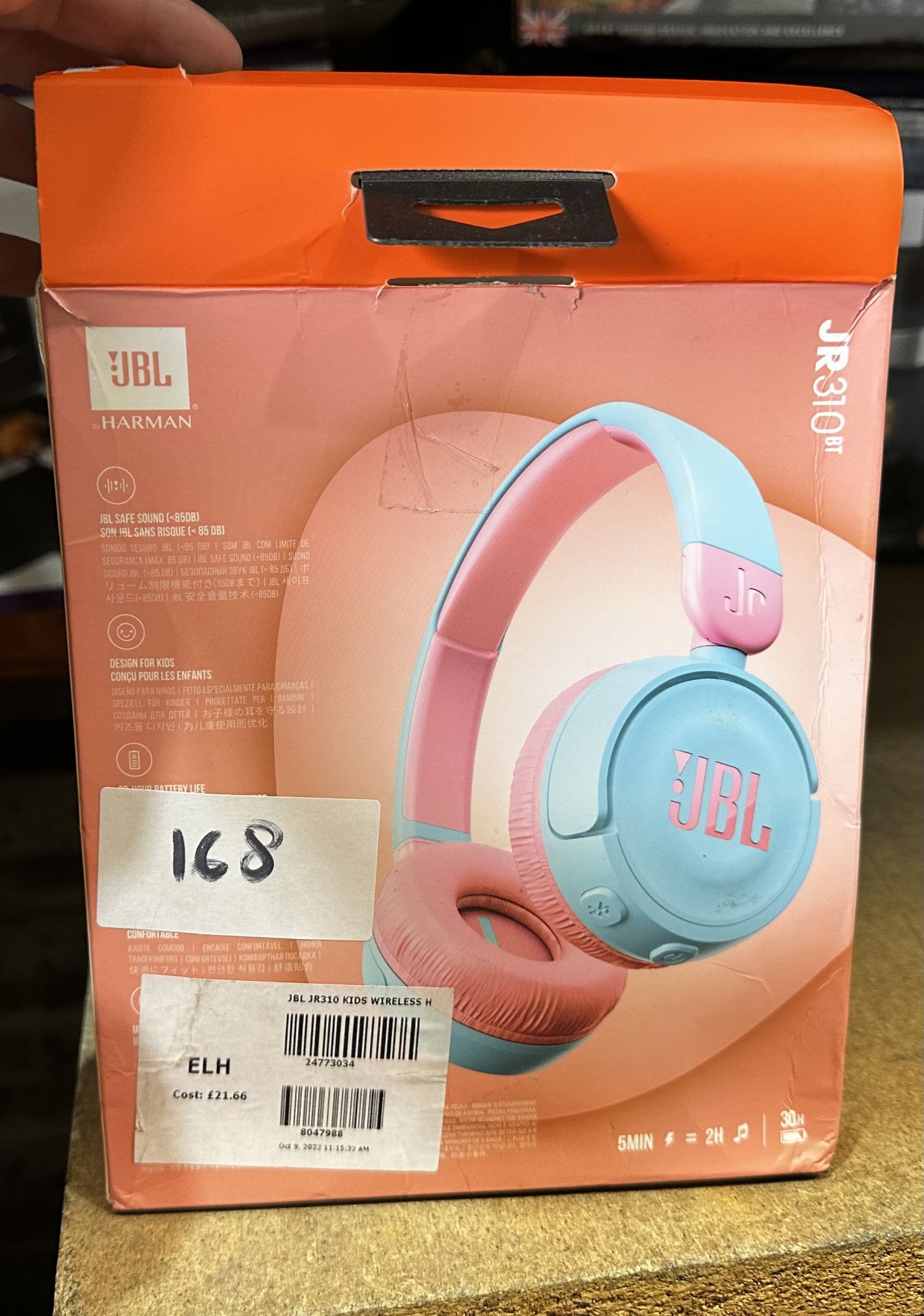 JBL JR310BT Headphones. RRP £37 - GRADE U