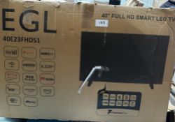 EGL 40"" Full HD Smart LED TV. RRP £200 - GRADE U