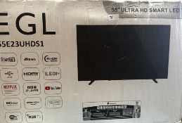 EGL 55"" Ultra HD Smart LED TV. RRP £400 - GRADE U