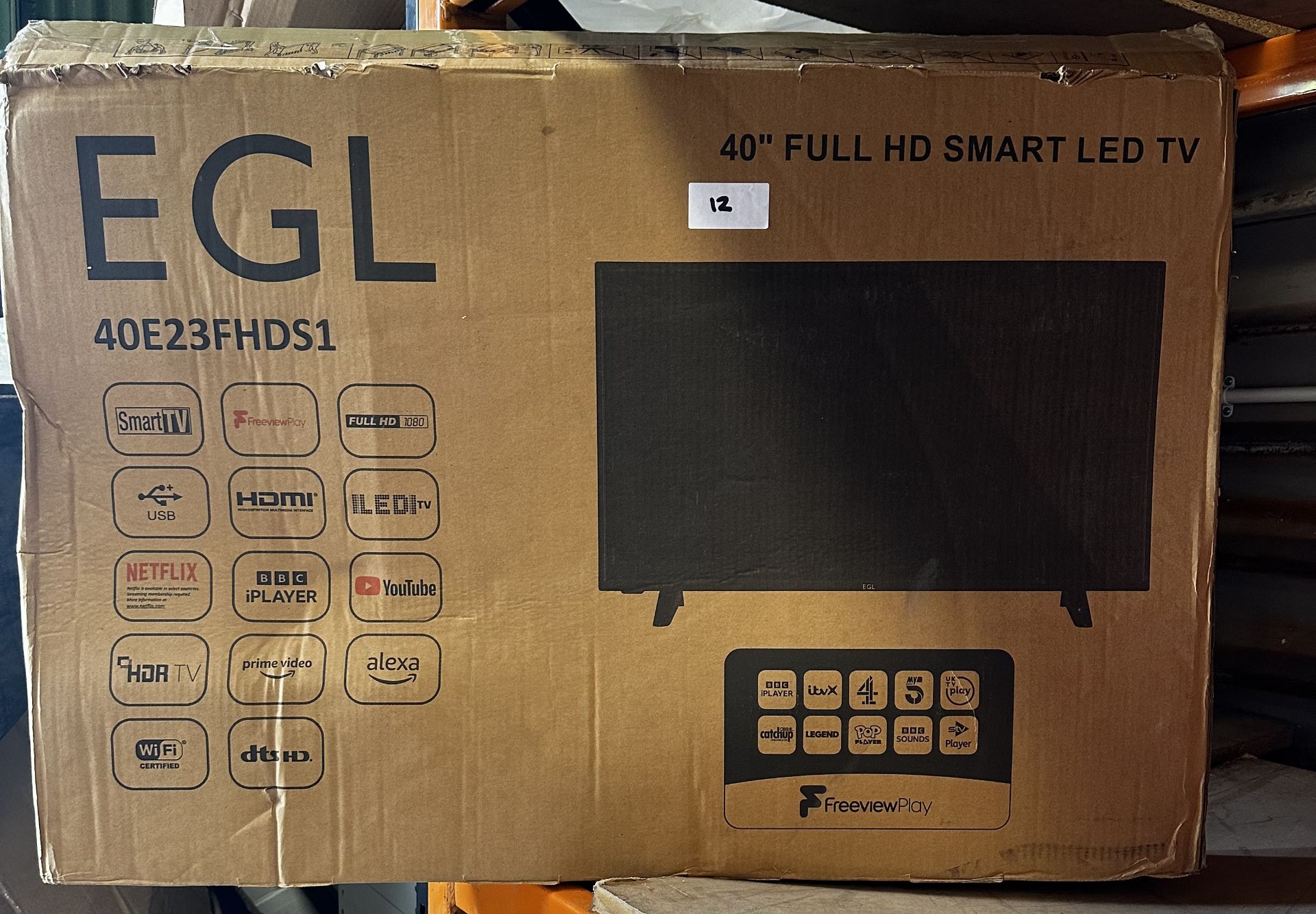 EGL 40"" Full HD Smart LED TV. RRP £200 - GRADE U