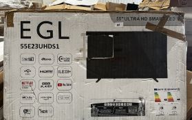 EGL 55"" Ultra HD Smart LED TV. RRP £400 - GRADE U