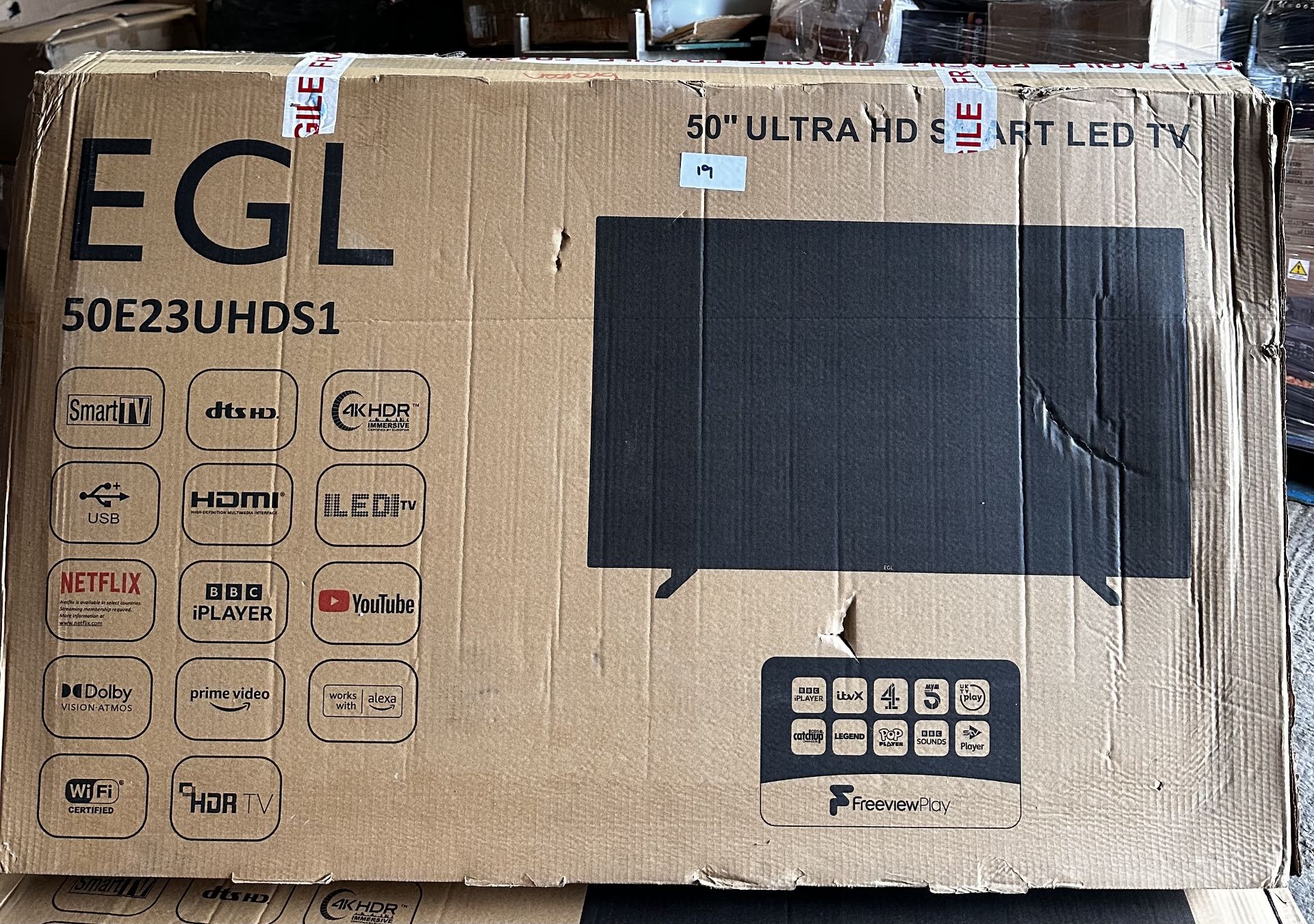 EGL 50"" Ultra HD Smart LED TV. RRP £300 - GRADE U
