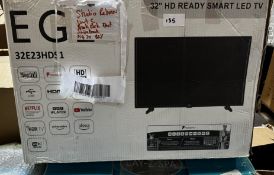 EGL 32"" Full HD Smart LED TV. RRP £200 - GRADE U