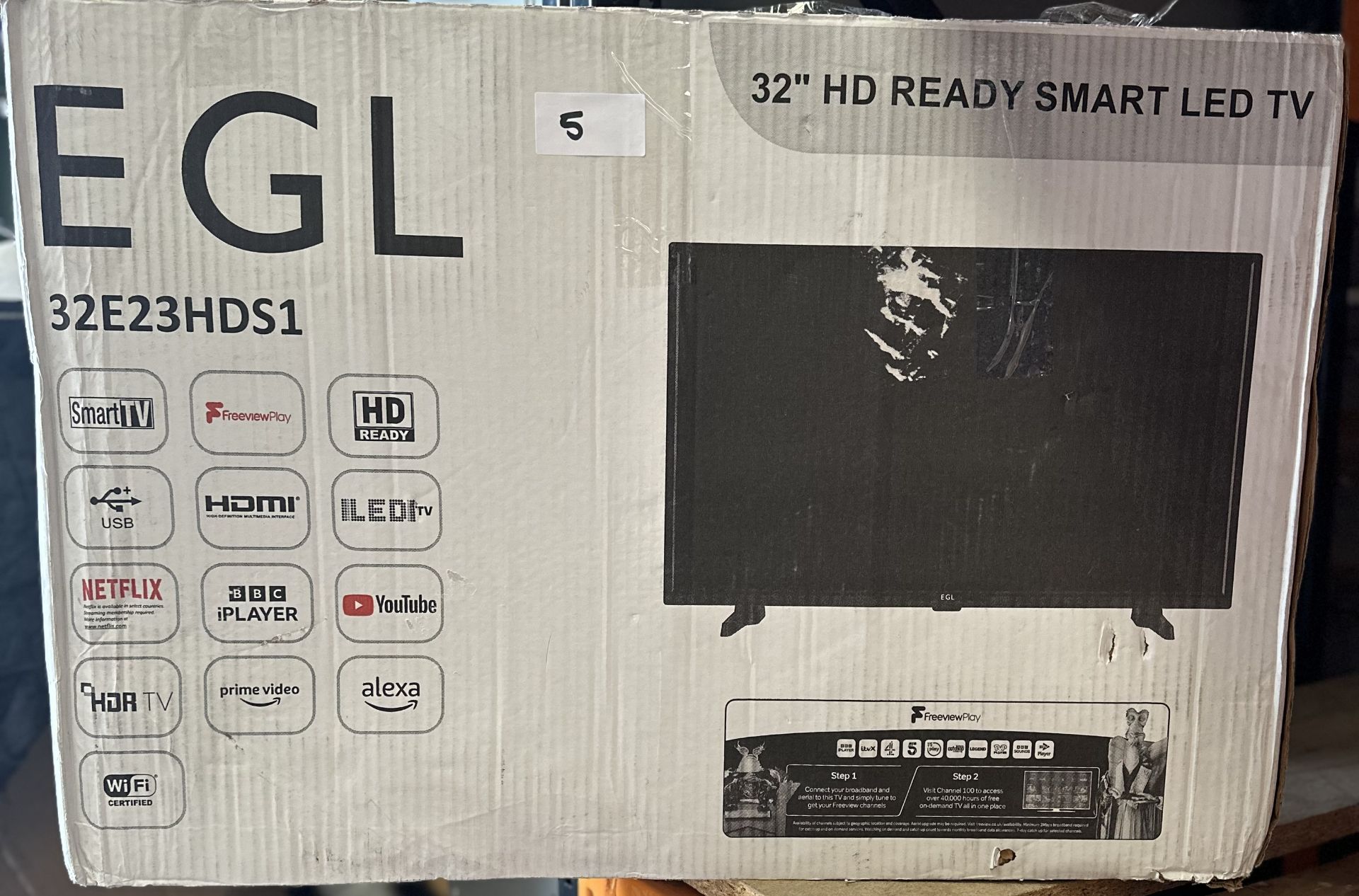 EGL 32"" Full HD Smart LED TV. RRP £200 - GRADE U