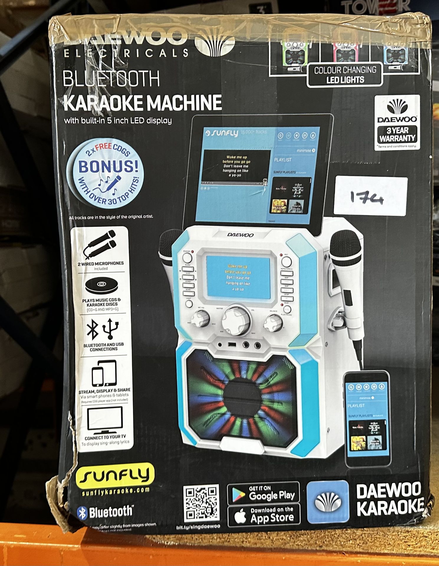 Daewoo Bluetooth Karaoke Machine. RRP £100 - GRADE U
