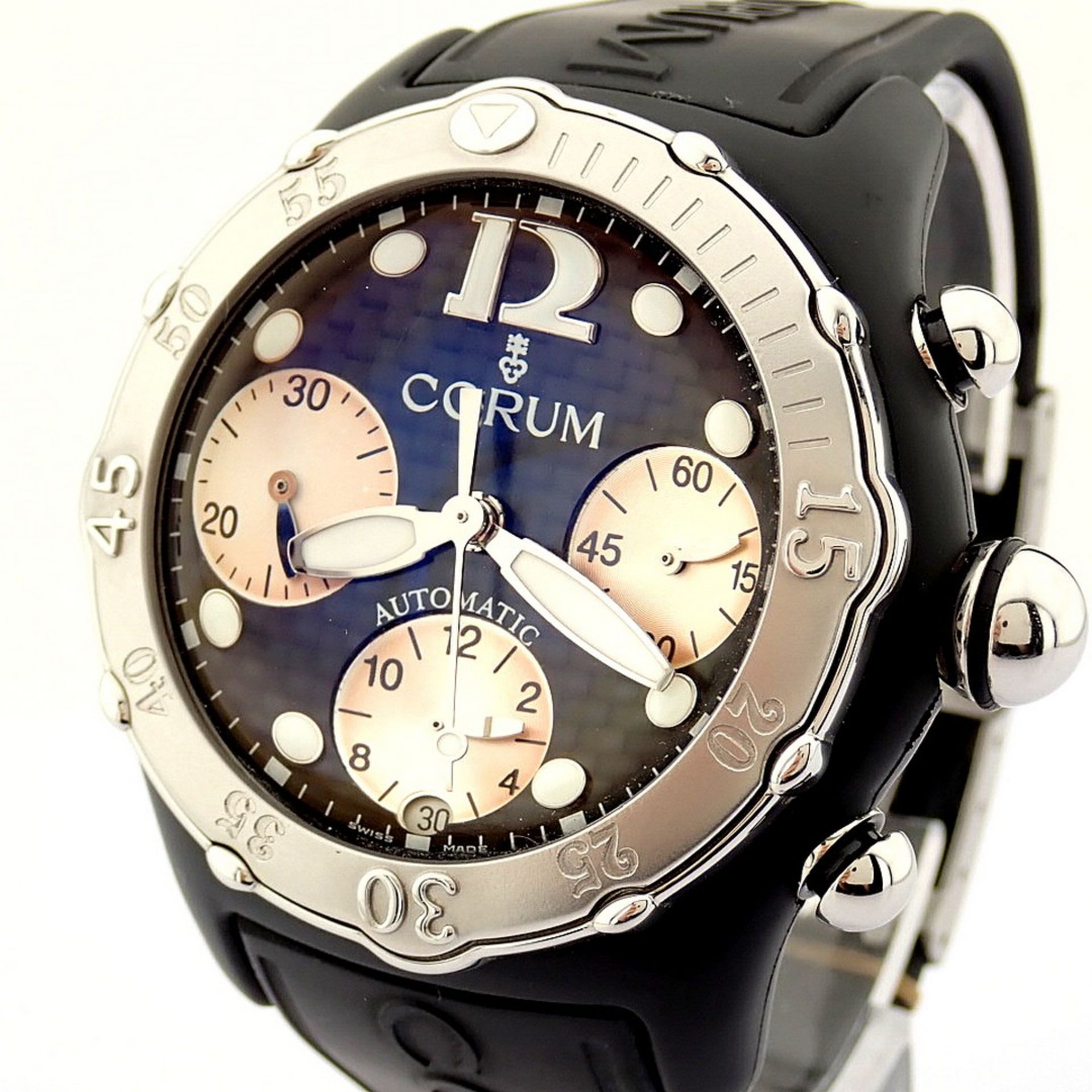Corum / Midnight Chronograph Diver Taucher - Gentlemen's Steel Wristwatch - Image 8 of 12
