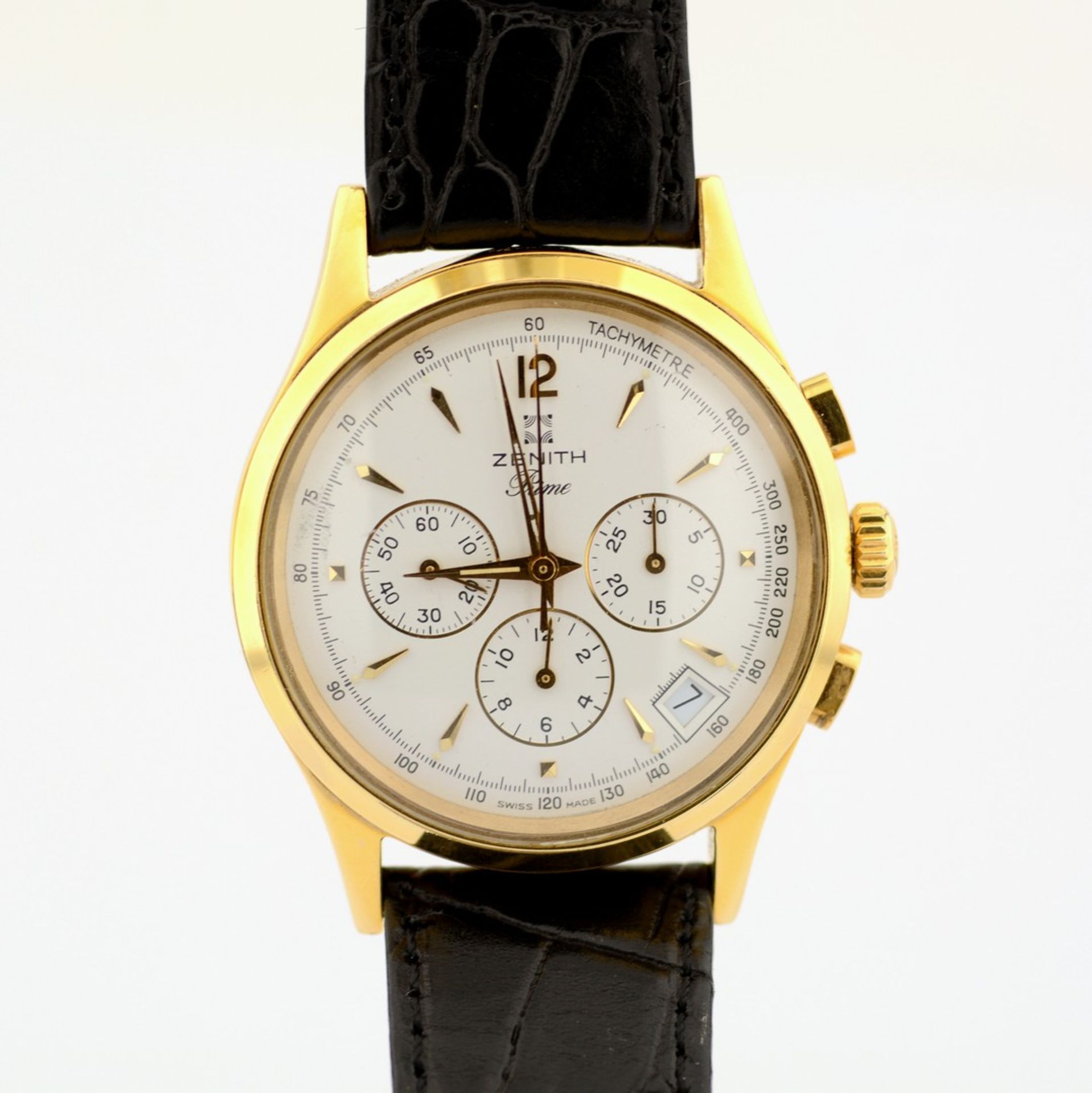 Zenith / Prime Chronograph - Gentlemen's Gold-plated Wristwatch - Image 3 of 8