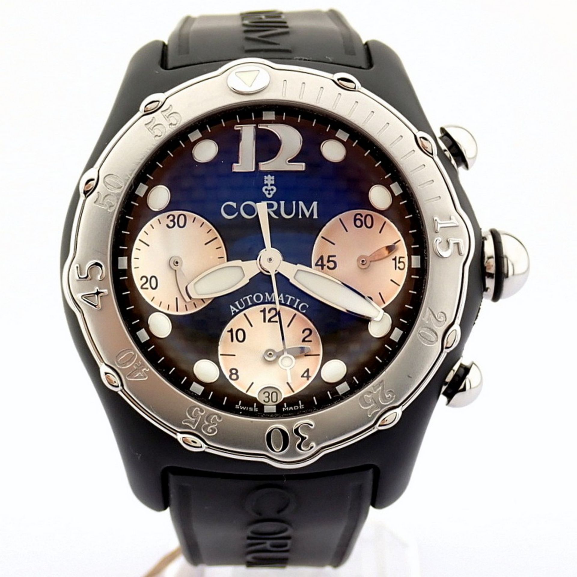 Corum / Midnight Chronograph Diver Taucher - Gentlemen's Steel Wristwatch - Image 6 of 12