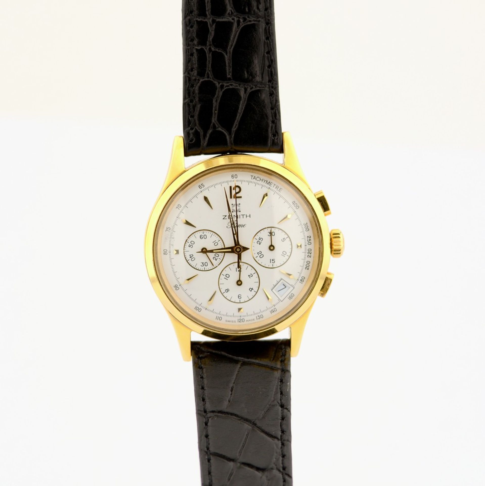 Zenith / Prime Chronograph - Gentlemen's Gold-plated Wristwatch - Image 4 of 8