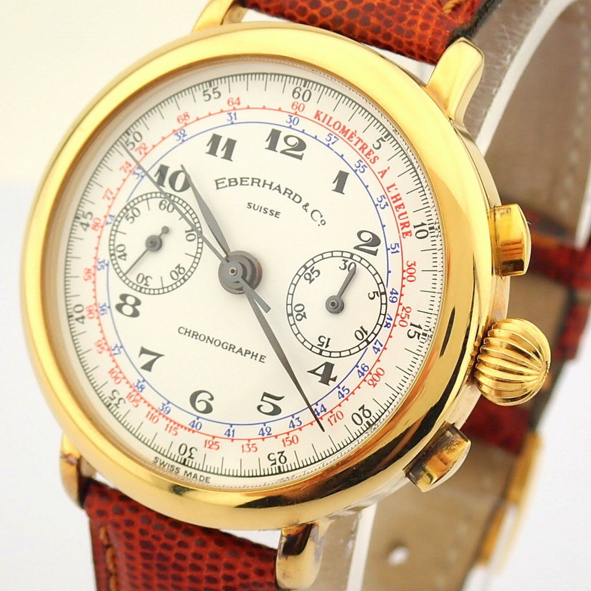 Eberhard & Co. / 36108 Replica Chronograph - Gentlemen's 925 Silver Wristwatch - Image 3 of 13