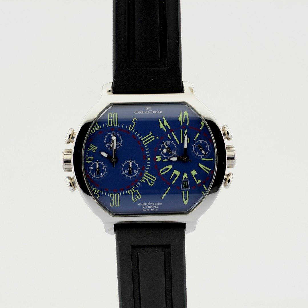 DeLaCour / Bichrono - Limited Edition - Unworn - Gentlemen's Steel Wristwatch - Image 3 of 10
