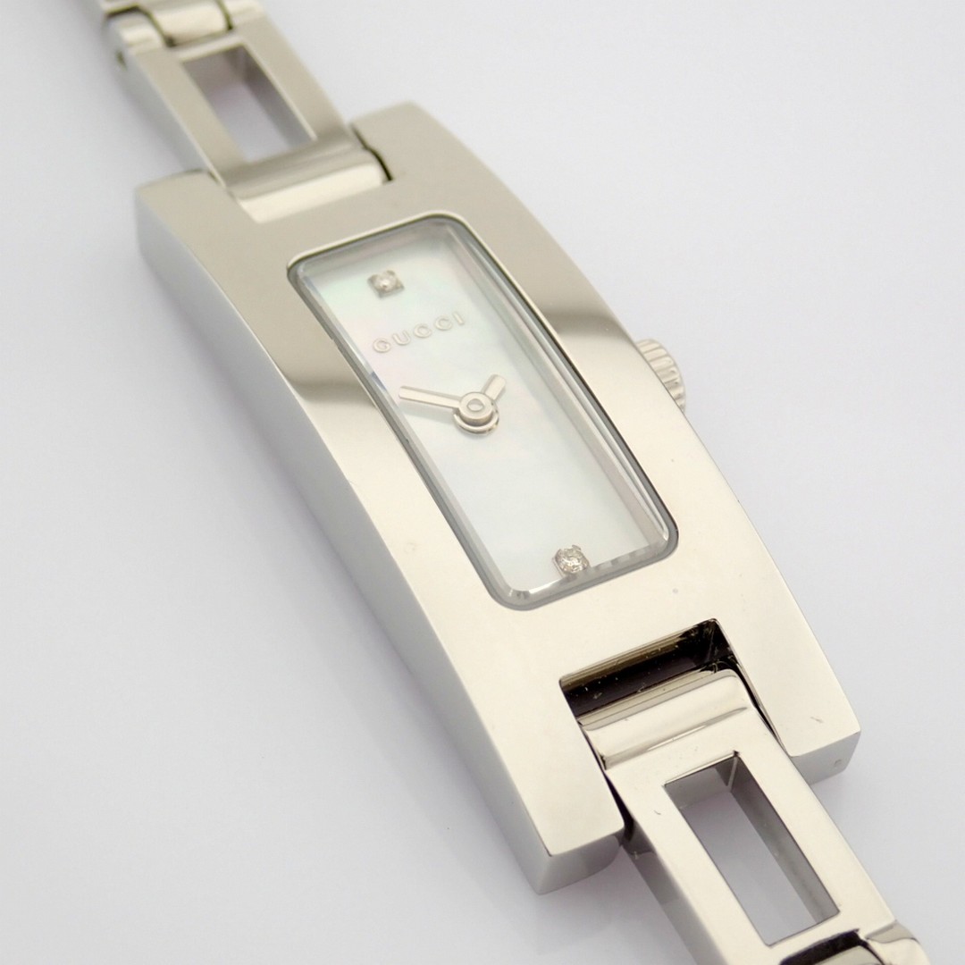 Gucci / 3900L / Mother of Pearl & Diamond Dial - (Unworn) Steel / Lady's - Image 6 of 12