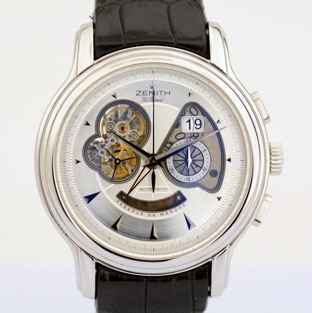 Zenith / Chronomaster XXT Open Grande Date - Gentlemen's Steel Wristwatch