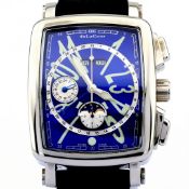 DeLaCour / Via Larga Triple Calendar Moonphase - Unworn - Gentlemen's Steel Wristwatch