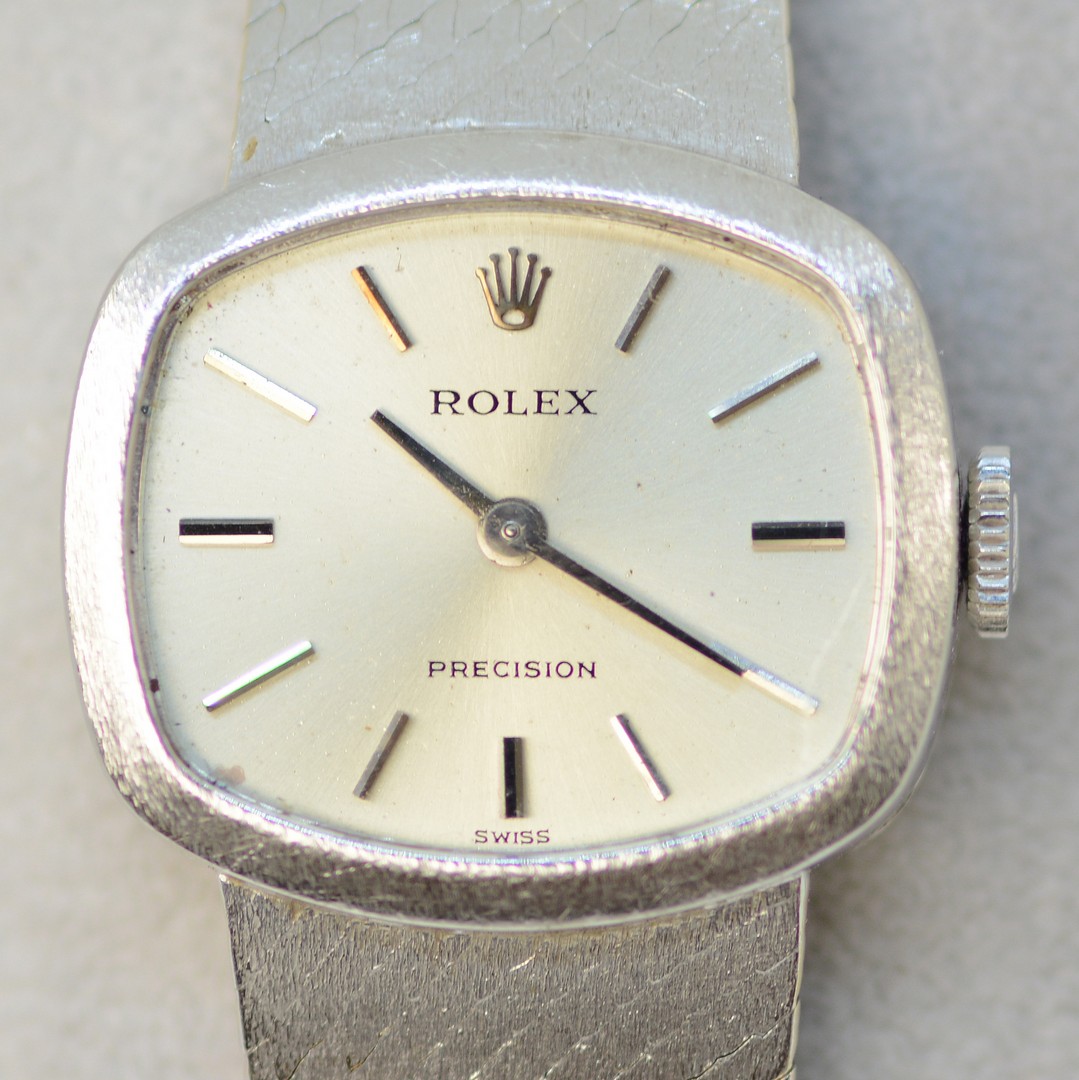 Rolex / Precision - Lady's White Gold Wristwatch