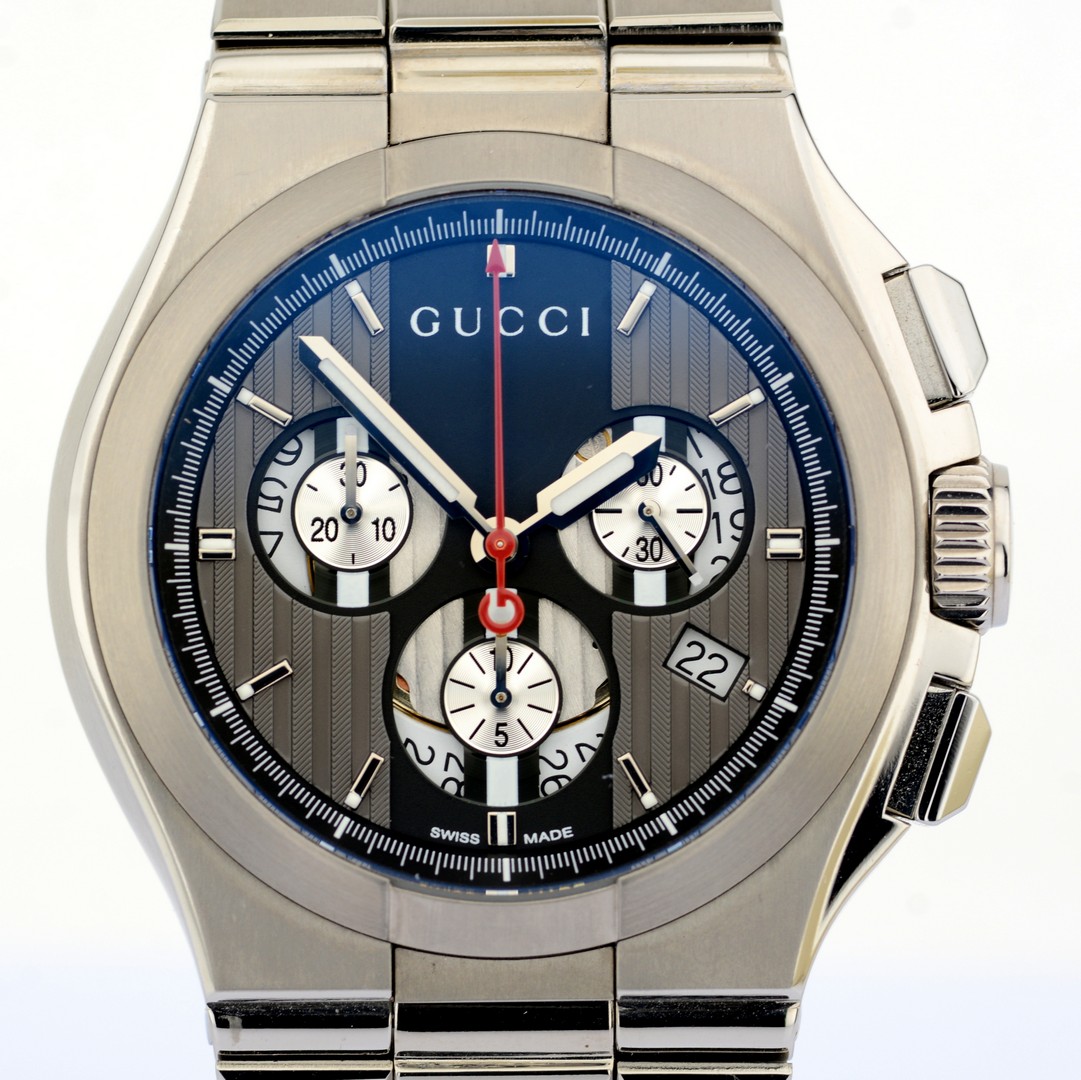 Gucci / Pantheon Chronograph - Gentlemen's Titanium Wristwatch - Image 5 of 12