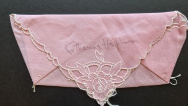 Katharine Hepburn Very Rare Signed Handkerchief