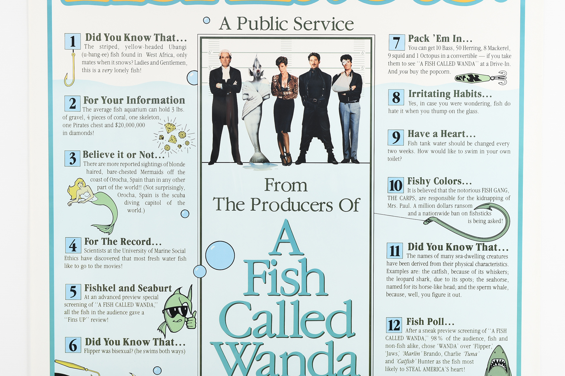 Original Film Poster ""A Fish Called Wanda"" - Image 7 of 7