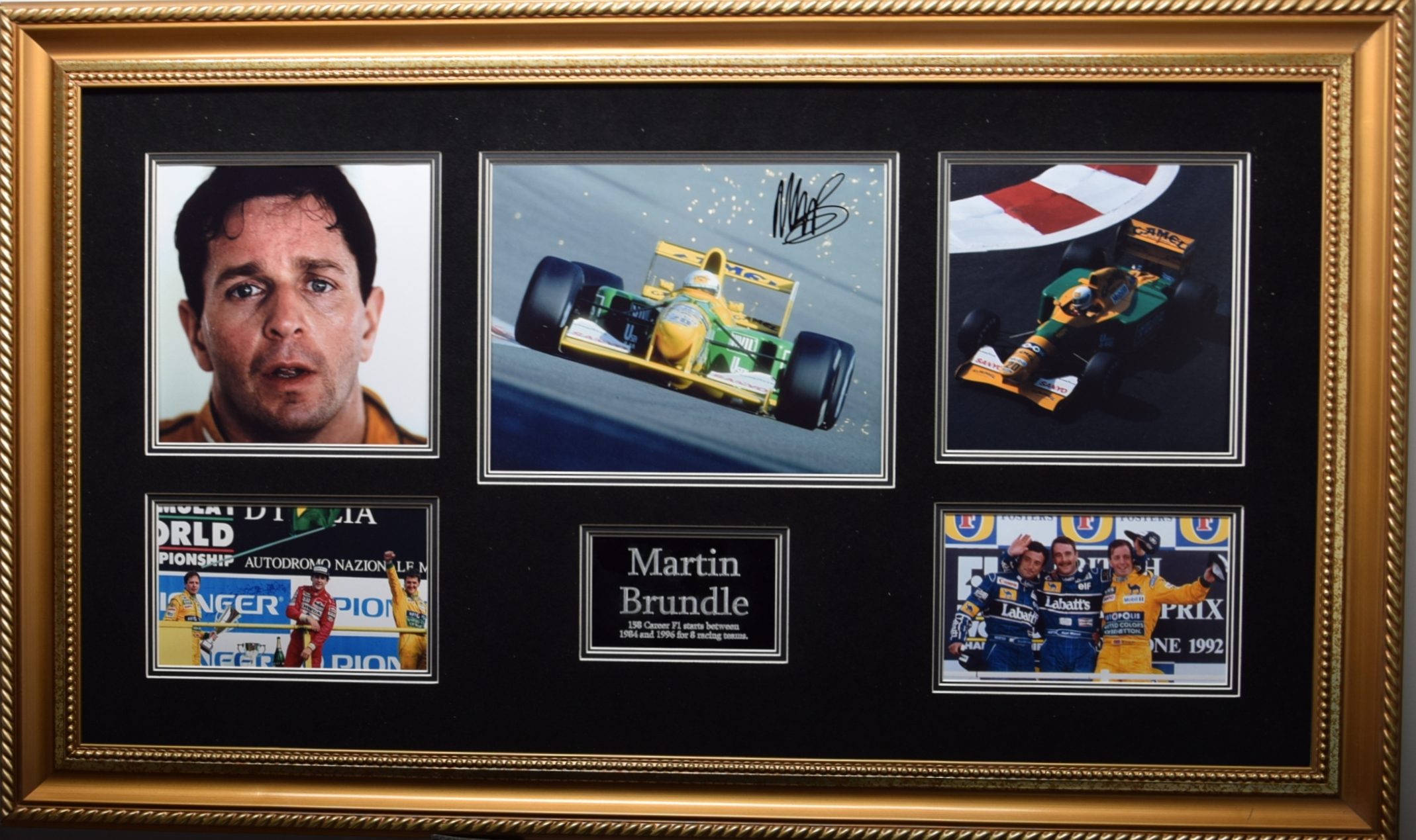 MARTIN BRUNDLE original signature presentation.