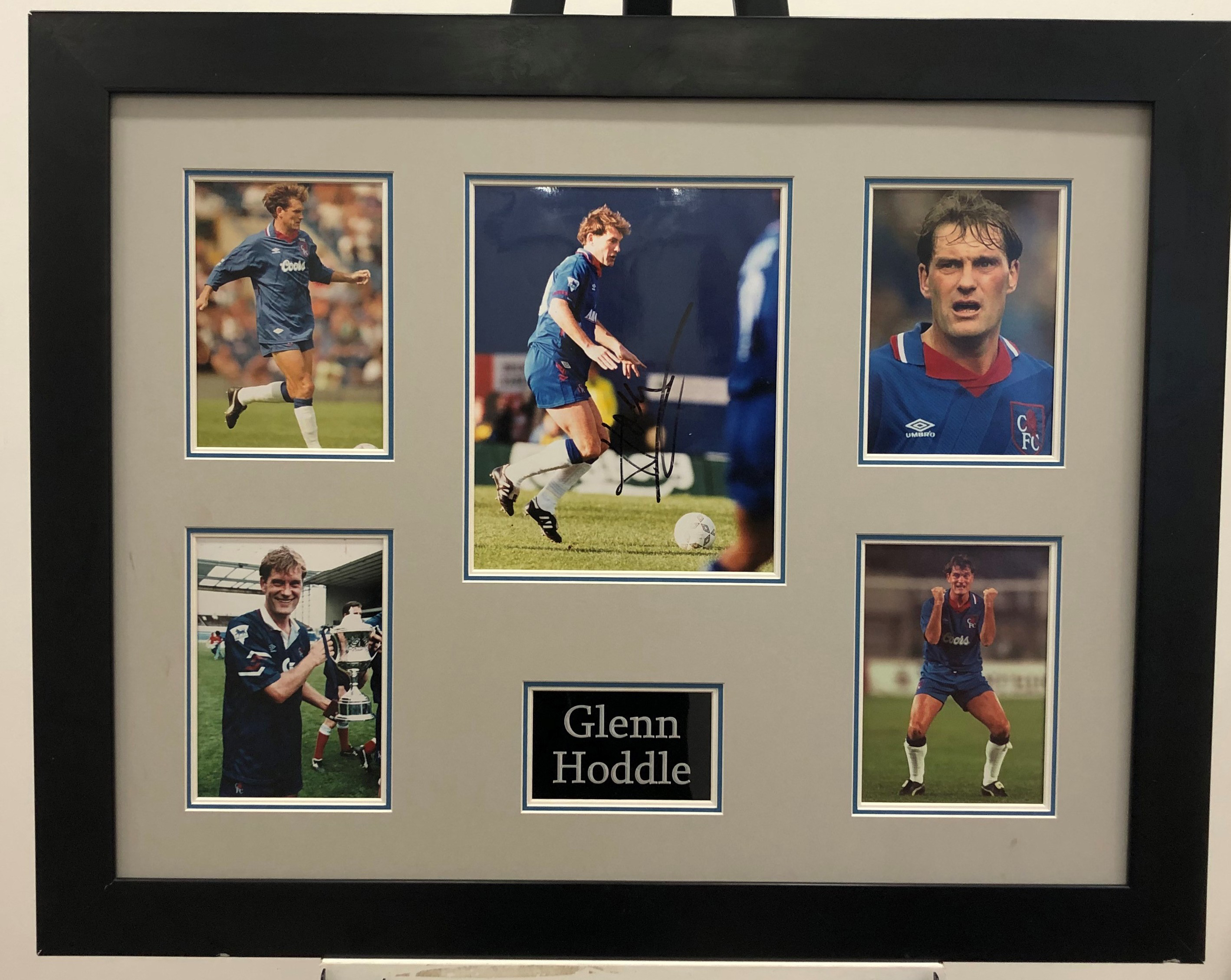 GLEN HODDLE framed original signature presentation.