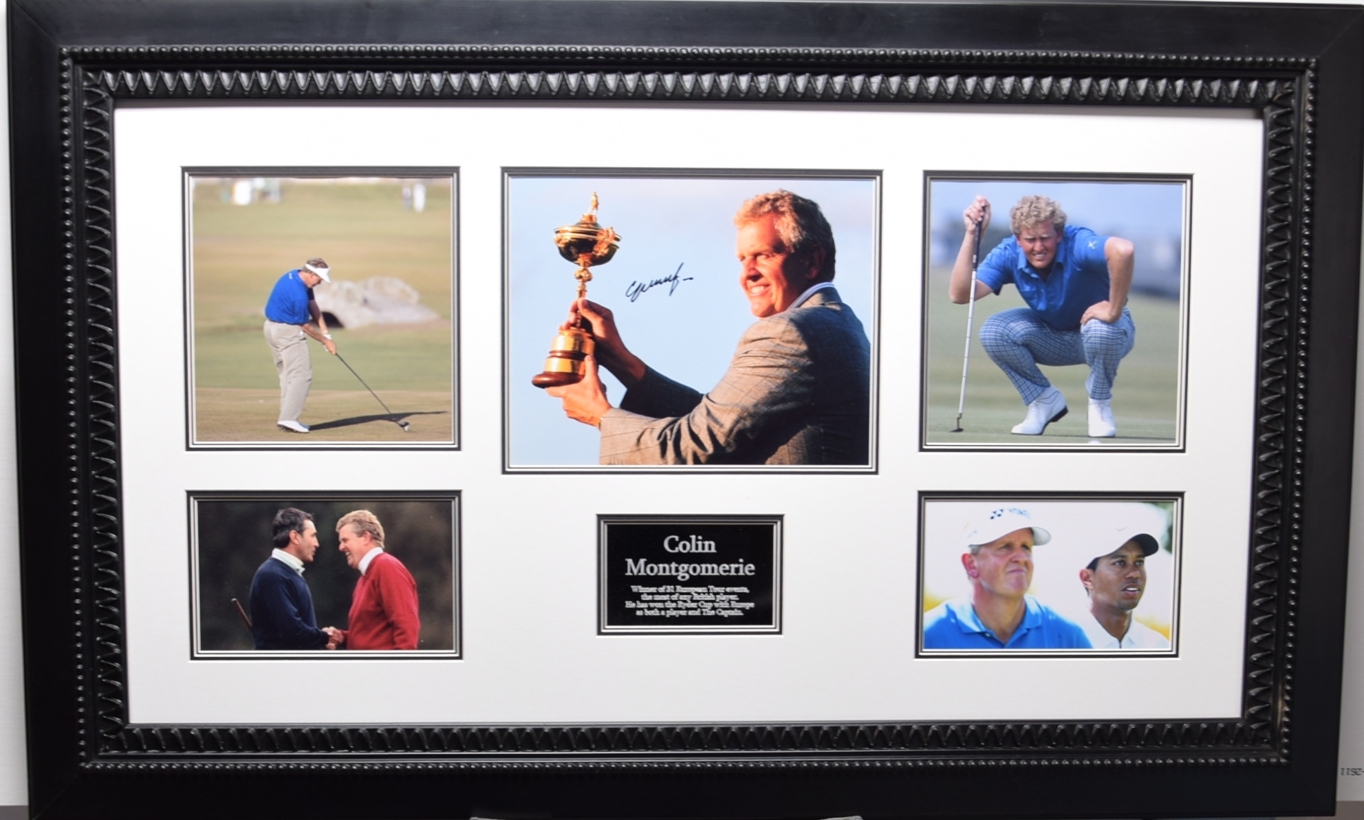 COLIN MONTGOMERIE original signature presentation.