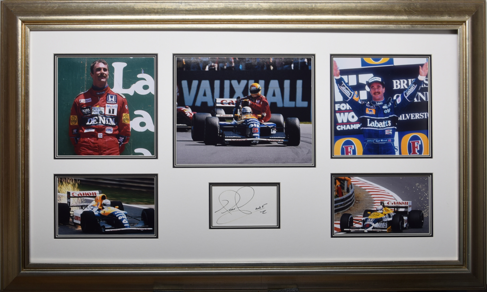 NIGEL MANSELL original signature presentations